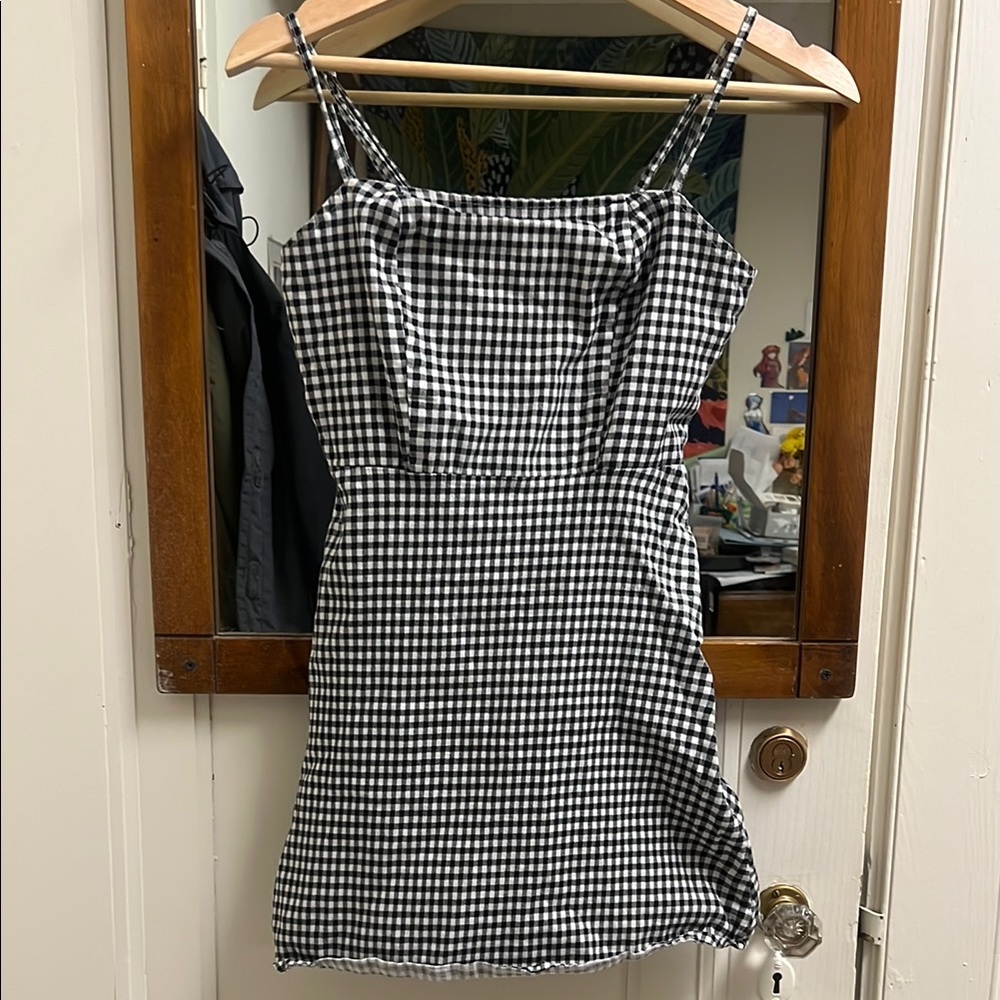 Brandy Melville Black and White Checkered Dress